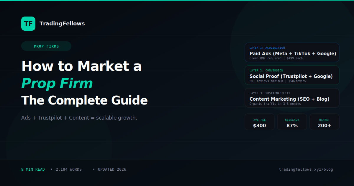 How to Market a Prop Firm Online in 2026 | The Complete Advertising and Social Proof Guide