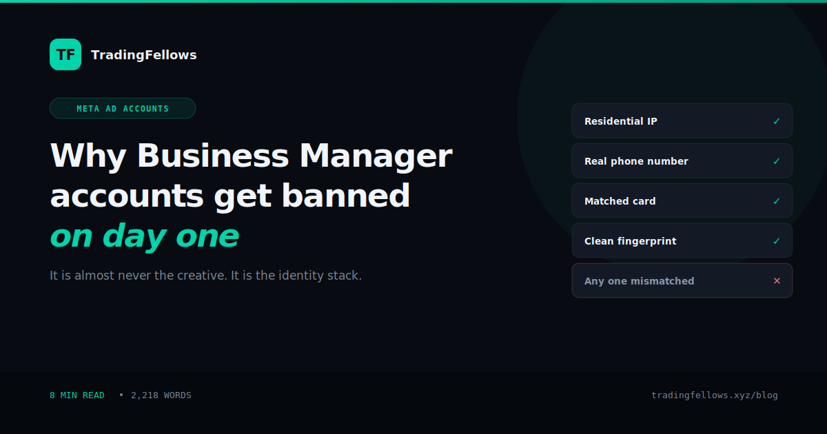 Why Your Business Manager Account Gets Banned on Day 1 (And How to Build One That Lasts)
