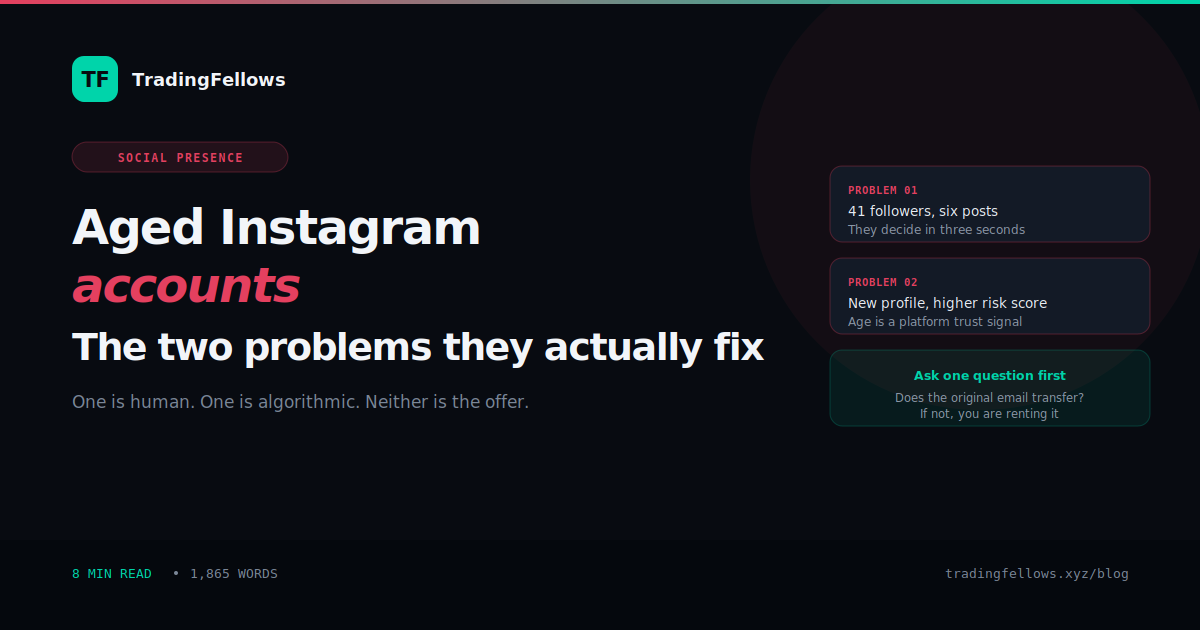 Aged Instagram Accounts | Why Trading Brands Buy Them and the 2 Problems They Fix